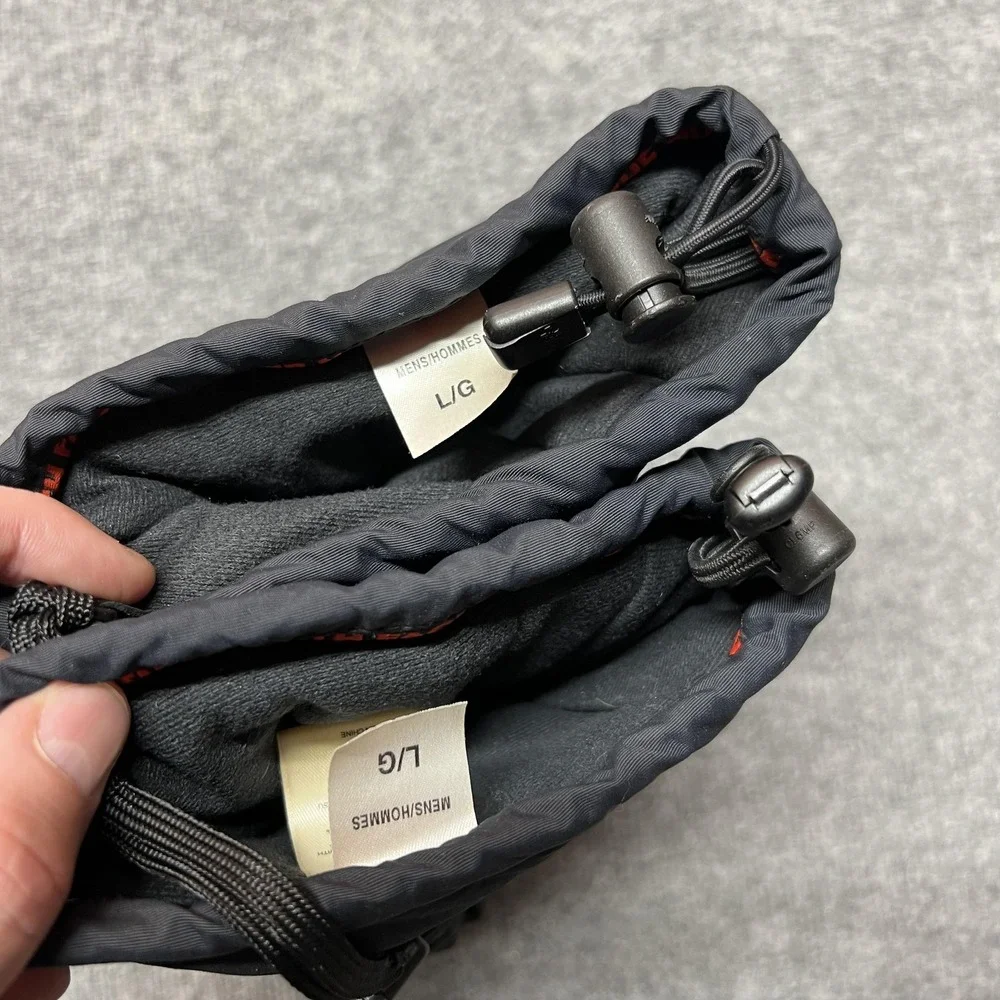 The North Face Mittens Mens Large Black Ski Winter Insulated Faux Leather Palm